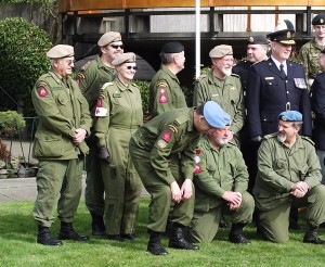 Getting ready for the 11 Fd Amb post parade 