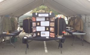 Historical uniforms and weapons display