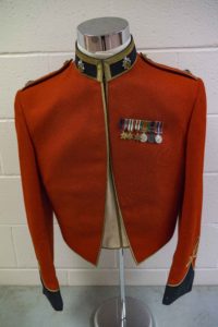 Post War Senior Officer’s cavalry style with Royal Canadian Army Service Corps collar and Major rank insignia.