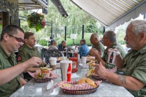 Chowing-down at the Beacon Drive-in and proving that an AAM Team performs better on a full stomach.